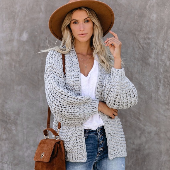 ShopStyleMi Sweaters - Hand Knit Chunky Cardigan